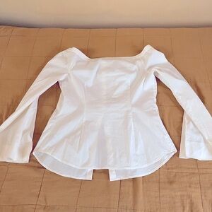 Classic elegant  evening shirt with a sleeve with twist.